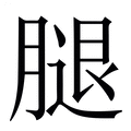 【腿】繁体字典